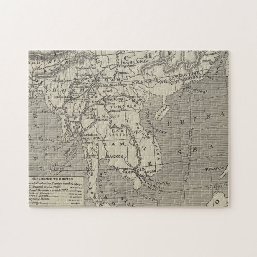 Karte des vorgeschlagenen Weges zur China von Puzzle (Horizontal)