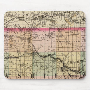 Karte des Washtenaw-Landkreises, Michigan Mousepad