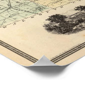 Karte des Waukesha-Landkreises, Staat von Wisconsi Poster (Ecke)