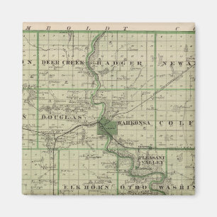 Karte des Webster-Landkreises, Staat von Iowa Magnet