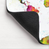 Karte des Weltkarte-Aquarells Mousepad (Ecke)