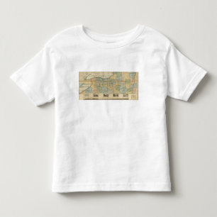 Karte des Western-Teils des Staat von New York Kleinkind T-shirt