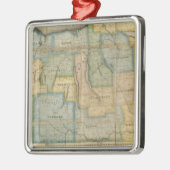 Karte des Western-Teils des Staat von New York Ornament Aus Metall (Links)