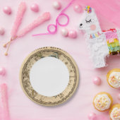 Karte des Westerns Pappteller (Party)