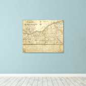 Karte des Westerns Reserve Leinwanddruck (Insitu (Holzboden))