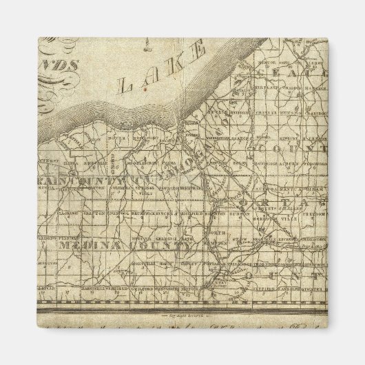 Karte des Westerns Reserve Magnet (Vorne)