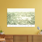 Karte des Winnipesaukee-Sees von 1903 Leinwanddruck (Insitu (Wohnzimmer))