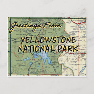 Karte des Yellowstone-Nationalparks