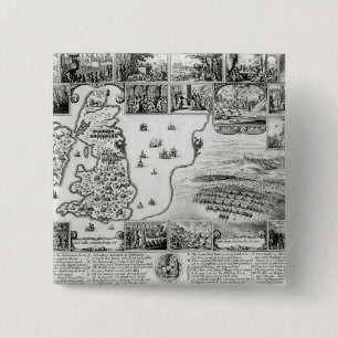 Karte des zivilen Krieges England und der Ansicht Button