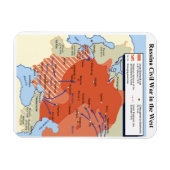 Karte des Zivilen Krieges Russlands im Westen 1918 Magnet (Horizontal)