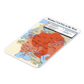 Karte des Zivilen Krieges Russlands im Westen 1918 Magnet (Linke Seite)