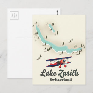 Karte des Zürichsees Schweiz