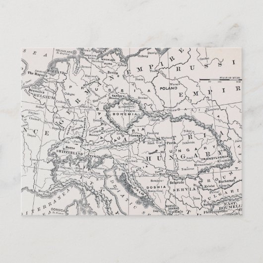 KARTE: DEUTSCHLAND UND ÖSTERREICH POSTKARTE (Vorderseite)