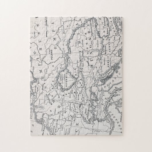 KARTE: DEUTSCHLAND UND ÖSTERREICH PUZZLE (Vertikal)