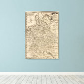 Karte Deutschlands Leinwanddruck (Insitu (Holzboden))