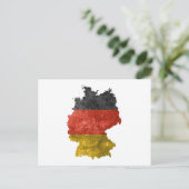 Karte Deutschlands mit Flaggenfarben (Stehend Vorderseite)