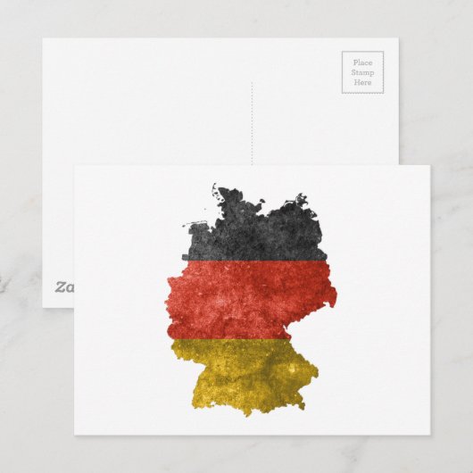 Karte Deutschlands mit Flaggenfarben (Vorne/Hinten)