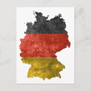 Karte Deutschlands mit Flaggenfarben