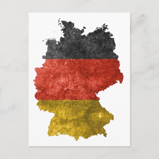 Karte Deutschlands mit Flaggenfarben (Vorderseite)