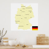 Karte Deutschlands Poster (Küche)