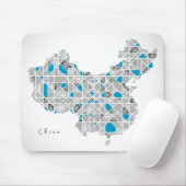 Karte diamant-Art-Grafik der China-| der Kristall Mousepad (Mit Mouse)