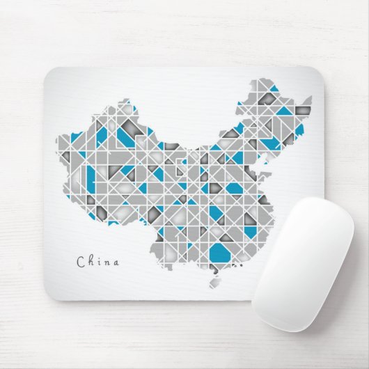 Karte diamant-Art-Grafik der China-| der Kristall Mousepad (Mit Mouse)