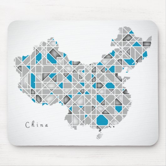 Karte diamant-Art-Grafik der China-| der Kristall Mousepad (Vorne)