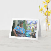 Karte, "die Abidjan-Schuh-Dame " Karte (Gelbe Blume)