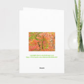 Karte, "Die Blätter drehen", Herbstfarbe Karte (Rückseite)