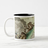 Karte, die den Marineangriff auf England Zweifarbige Tasse (Links)