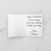 KARTE, die letzte Karte, die du je kaufen musst! Karte (Innenseite)