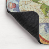Karte, die Magellans Weltreise verfolgt Mousepad (Ecke)