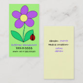 Karte die Sicherheit des Kindes (Vorne/Hinten)