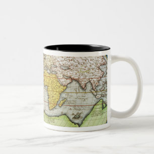 Karte, die Sir Francis Drake entwirft Zweifarbige Tasse