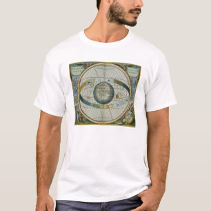 Karte, die Tycho Brahes System von planetarischem T-Shirt