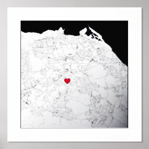 Karte Edinburgh Scotland Chic Modern Elegant Gift Foliendrucke