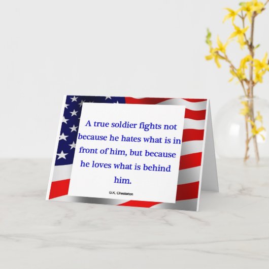 Karte "Ein echter Soldat" (Gelbe Blume)