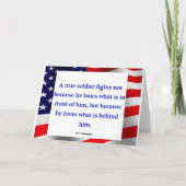 Karte "Ein echter Soldat" (Vorderseite)