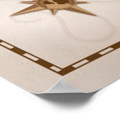 Karte eines Mastiffs Herz Poster (Ecke)