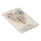 Karte eines weiblichen Herzens Magnet (Rechte Seite)