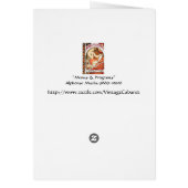 Karte/ Einladung: Alphonse Mucha - Menüs (Hinten)