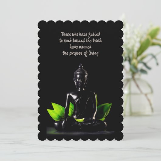 Karte/Einladung Buddha-Zitats 1 Einladung (Stehend Vorderseite)