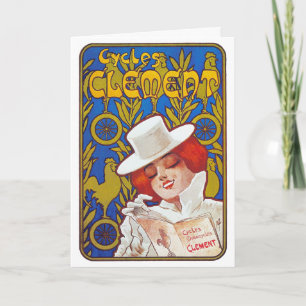 Karte/Einladung: Vintage französische Fahrradwerbu Einladung