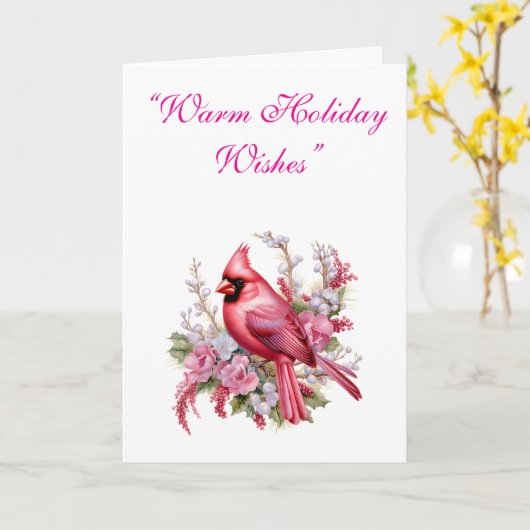 Karte Elegant Rosa Weihnachtskarte Sammlung (Gelbe Blume)