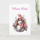 Karte Elegant Rosa Weihnachtskarte Sammlung (Vorderseite)