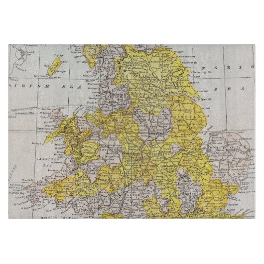 KARTE: ENGLAND U. WALES SCHNEIDEBRETT (Vorderseite)