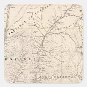 Karte, Entre Rios, Santa Fe, Filmmusik Quadratischer Aufkleber