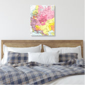 KARTE: ERWEITERUNG RUSSLANDS LEINWANDDRUCK (Insitu (Schlafzimmer))