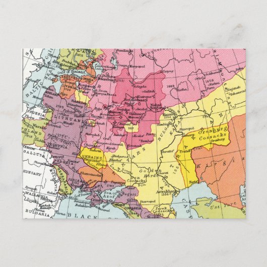 KARTE: ERWEITERUNG RUSSLANDS POSTKARTE (Vorderseite)