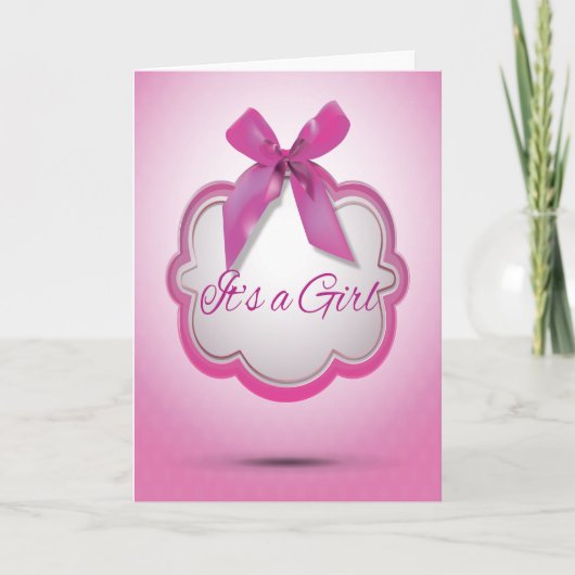 Karte Es ist ein Mädchen. (Vorderseite)